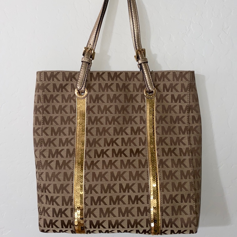 Michael kors sequin stripes tote